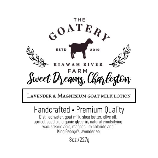 Sweet Dreams, Charleston Goat Milk Lotion